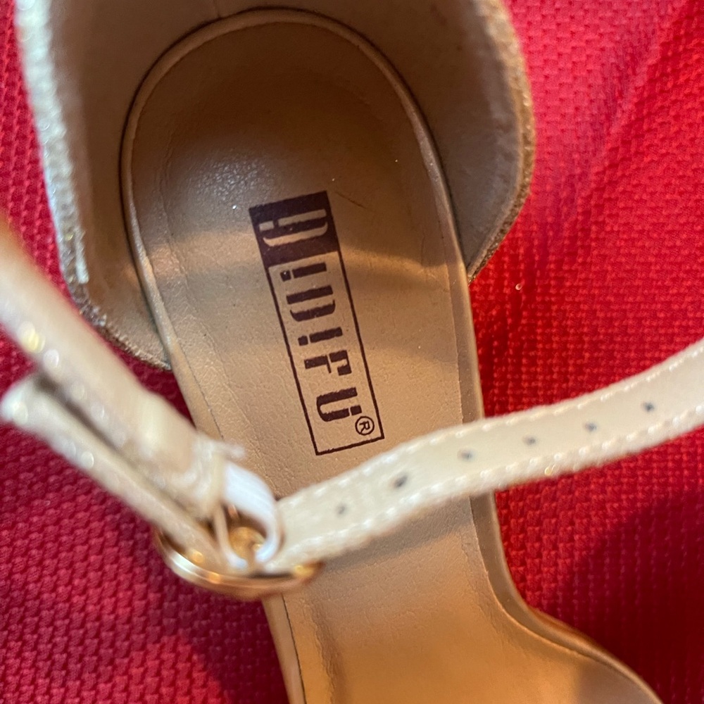 Glittering Silver Ankle Strap Heels - Picture 3 of 6